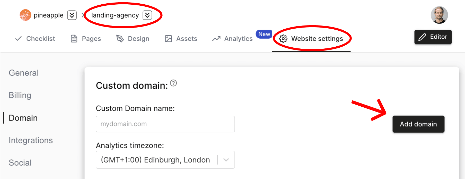 add custom_domain