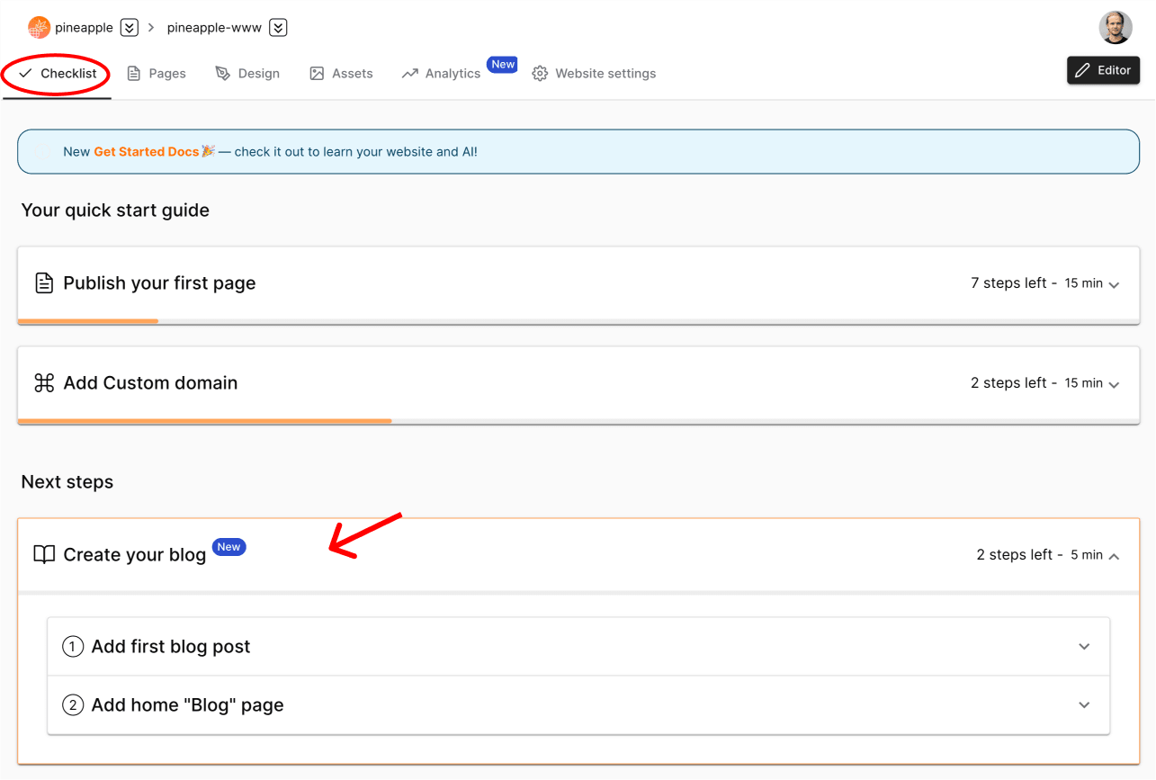 checklist blog